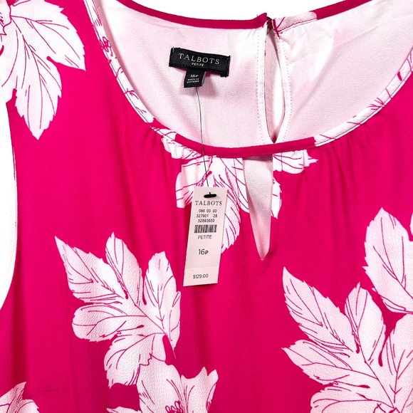 Talbots | Petite Floral Flounce Midi Dress - Size 16P NEW WITH TAGS - Picture 3 of 7